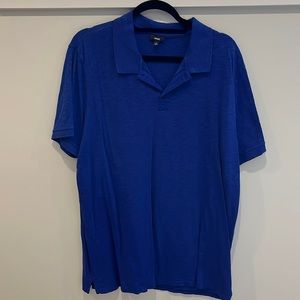 Vince Mens Short Sleeve Blue Polo